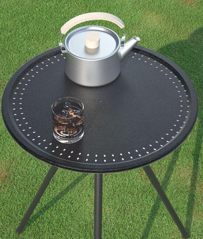 Outdoor Folding Table,Portable Table,Two-Section Adjustable Table,Camping Small Round Table