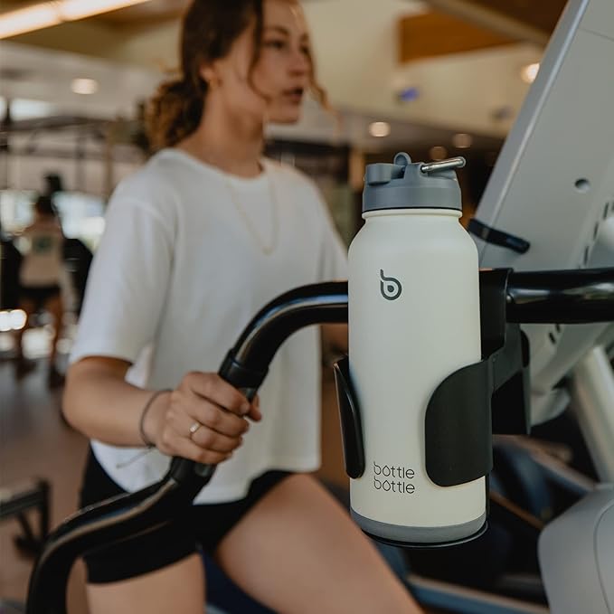 BOTTLE BOTTLE 32oz Insulated Water Bottle Stainless Steel Sport Water Bottle with Straw Dual-use Lid Design for Gym with Pill Box