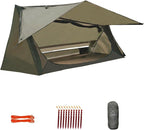 onewind Ultralight One Person Bivy Tent, Backpacking Tent for Single Person Waterproof Silnylon Lightweight for Camping Backpacking Hiking, NO Trekking Pole