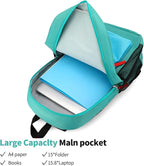 Backpack Set for Girls Boy Kids Backpack with Lunch Box for Elementary Primary Kindergarten School Bag (Navy Green, Large)