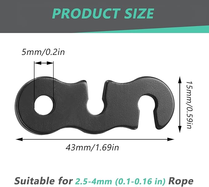 30Pcs Guyline Tensioner Aluminum Alloy Guy Line Cord Adjusters Tent Rope Tensioners Paracord Tensioner for Outdoor Tent Camping Hiking Accessories