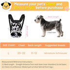 Inspack Dog Backpack Carrier/Cat Carrier, Adjustable Pet Front Carriers Travel Bag for Puppy Medium Dogs, Legs Out, Soft Ventilated Dog Chest Carry Backpacks for Hiking/Camping, 7-11 lbs, Cow Print