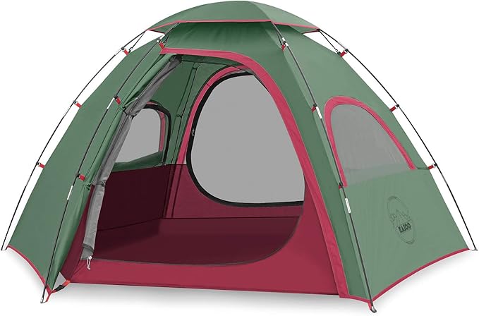 KAZOO Outdoor Camping Tent 2/4 Person Waterproof Camping Tents Easy Setup Two/Four Man Tent Sun Shade 2/3/4 People