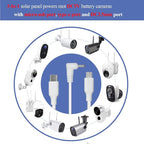 5W Solar Panels for Security Cameras - Compatible with Ring Spotlight Cam(Battery), Ring Stick Up Cam Battery - 9.8 Ft Charging Cable - 2PACK (Not for Spotlight Plus/Pro)