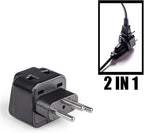 OREI Switzerland Power Plug Adapter, 2 in 1 USA Grounded Connection - Universal Socket - Type J - 4 Pack - Perfect for Cell Phones, Laptops, Chargers & More