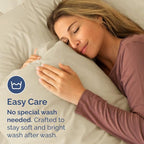 King Pillow Cases Set of 2 - Ultra Soft Hotel Quality Pillowcase Covers - Luxury Comfy Cozy Bedding for Women, Men, Kids & Teens - Machine Washable Pillow Protectors - 2 Pieces Set - King Size Cream