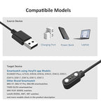 VeryFit Smartwatch Charger, Fit for ID208, GTX20, IDW13/15/16/17, IDW19/20/25/26/28 and More, Replacement Magnetic USB Cable for Fast and Easy Charging, 3.3 ft, (ID-Cable)