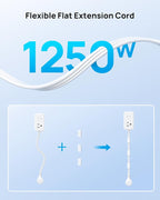 TROND Electrical Outlet Extender 360° Rotating Plug with 20W USB C, 36in Short Extension Cord, Wall Plug Adapter with 3 AC Outlets, Access Hard-to-Reach Outlets Use Behind Couches, Desk, White