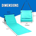 Bo Toys Portable Beach Mat Lounge Chair and Tote (Plain Blue)