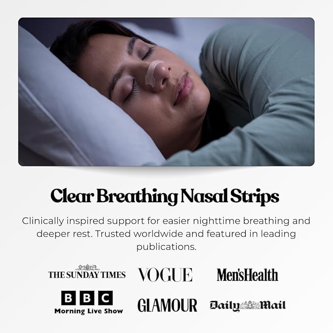 The Patch Collection® – Nasal Strips for Enhanced Breathing & Sleep | 100% Non-Woven Fabric (Pack of 30)