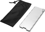 Folding Camping Stove Windscreen 12 Plates Aluminum Camping Stove Windshield with Carrying Bag Portable Camp Stove Wind Screen Outdoor Cooker Butane Burner Wind Shield