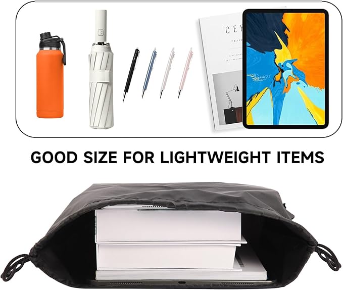 Kuhome 6Pcs Black Drawstring Backpacks Bulk String Bag Cinch Sack Pack Storage Knapsack Polyester Gift Bags Sports Drawstring Bags for Trip Party Gym Bags