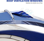 Large Beach Canopy Tent UPF 50+ 12x12 ft Waterproof & Rainproof Dome Sun Shelter for 8-10 Person with 2 Side Walls, Perfect for Camping, Backyard, Fishing, Parties, Picnics