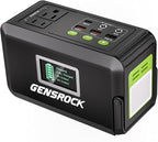 GENSROCK Portable Power Station, 88Wh Solar Generator(Solar Panel Not Included), Lithium Battery Power Bank with 110V/150W Peak AC Outlet, LED Flashlight for CPAP Home Camping Travel Emergency.