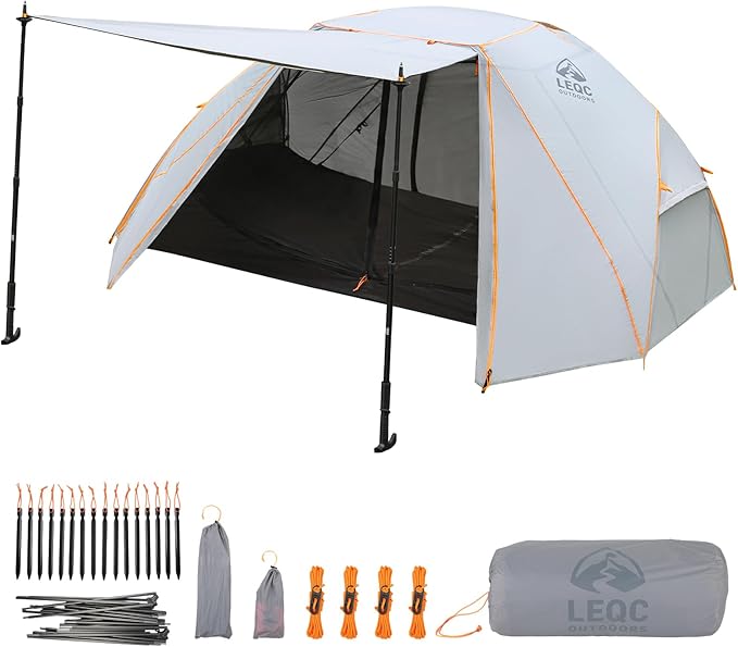 Waterproof Hiking Tent for Backpacking – 2/3/4 Person Easy Up Camping Tent, PU5000mm All Season Windproof Tent for Winter, Cold Weather, Outdoor Hiking & Freestanding Shelter for Mountain Camping