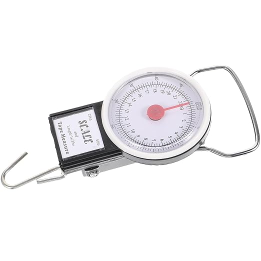 Ipetboom Portable Hanging Luggage Scale with Hook, LCD Screen Digital Weight Scale for Travel and Suitcase, 20kg Capacity Handheld Spring Balance for Baggage Weighing