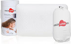 Travel & Camping Pillow - Comfortable Memory Foam Travel Small Pillow - Backpacking Pillow Easy to Carry Portable Bag Ideal for Airplane & Car Travel Pillows (White)