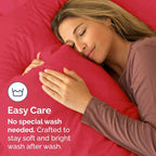 Pillowcases - Ultra Soft Hotel Quality Pillowcase Covers - Comfy, Cozy & Wrinkle Free - Shrinkage and Fade Resistant - Machine Washable Pillow Protectors - (Queen, Red, 4 Piece Set)