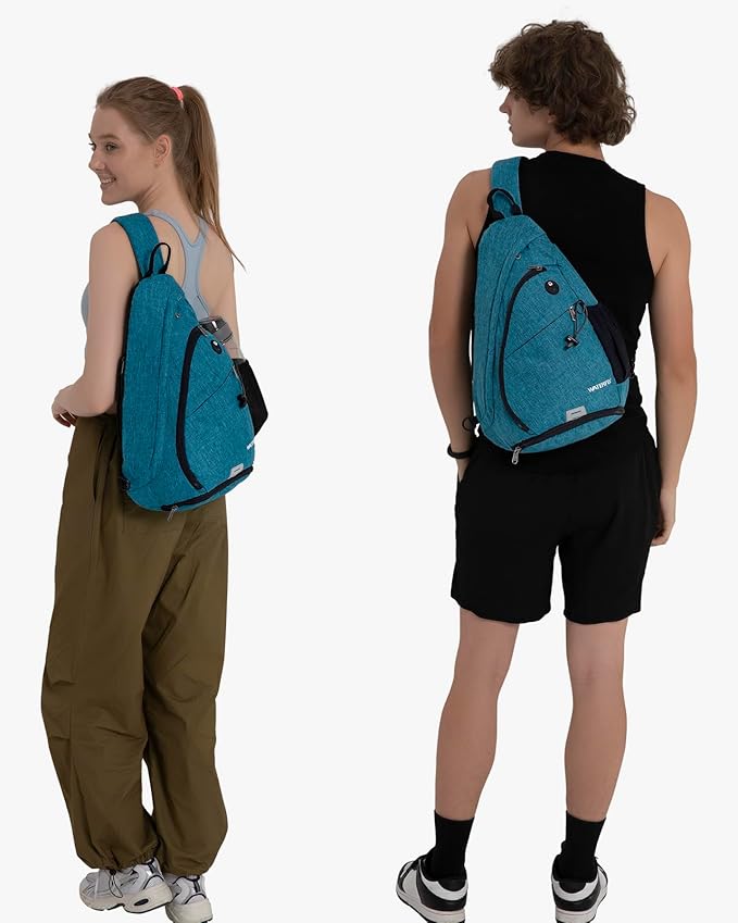 WATERFLY Sling Bag Sling Backpack Small Crossbody Shoulder Bag for Men Women Traveling Cycling Hiking Daypack