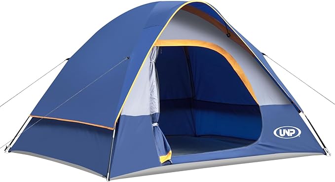 Camping Tent 4 Person, Waterproof Windproof Tent with Rainfly Easy Set up-Portable Dome Tents for Camping