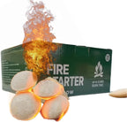 Fire Starter, New Upgrade 165 PCS Long Burning Odorless Natural Fire Starters, Easy to Ignite, Firestarter for BBQ, Grill, Campfires, Chimney Charcoal, Indoor & Outdoor Fire Pit, Fireplace, Wood Stove