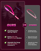 LED Reflective Belt Sash - 5 Lights Colors & 3 Light Modes High Visibility Night Safety Belt, Rechargeable Light Up Running Gear Adjustable Vest Straps for Runners Walkers Men Women