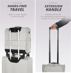 Verage Underseat Carry On Luggage with Wheels & USB Port,14 inch Cloud Gray Wheeled Spinner Carry-on Luggages Bags for Airlines, Lightweight Overnight Suitcase for Men Women