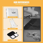 Brand Q 10000mAh Portable Charger with Built-in Cables and AC Wall Plug, USB C Fast Charging Power Bank with 3 Cords,5 Output External Battery Pack Compatible with iPhone,Tablet and All Smart Phones