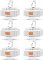 Rechargeable Camping Lights FLY2SKY 6Pcs White Tent Lights Mini Flashlight Portable LED Camping Lantern Survival Gear Camping Accessories for Hiking Backpacking Fishing Hurricane Emergency Outage