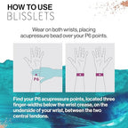 Blisslets Acupressure Motion Sickness Bands - Cecilia Duo (Large) - Stylish Morning Sickness Relief Band | Travel, Pregnancy, Cruise