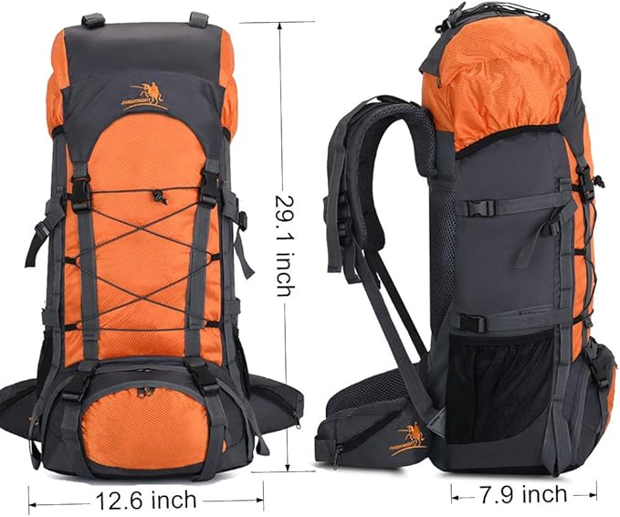 Bseash 60L Internal Frame Waterproof Hiking Camping Backpack with Rain Cover, Large Outdoor Sport Travel Daypack Rucksack