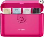 Travel Bottles with Case, 4x2oz TSA Approved, Leak-Proof, Press to Unlock, Compact & Portable Travel Toiletries (Hot Pink)
