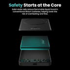 10K Magnetic Power Bank, Black, Qi2 Certified 15W Wireless Charger, LCD Display, Solid-State Battery for Safer Travel, Ultra-Slim USB-C Fast Charging Portable Charger for iPhone 17/16/15