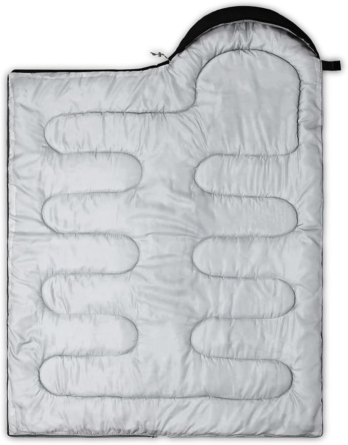 QOOMO Camping Sleeping Bags,3 Season Warm & Cool Weather,Lightweight,Waterproof Sleeping Bags for Adults & Kids,Traveling,and Outdoors,Camping Gear Equipment