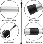 Sunnyglade 2 Pcs Adjustable Tarp Poles, Silver , Telescoping Aluminum Rods Portable Awning Poles for Camping,Backpacking,Hiking(Set of 2)