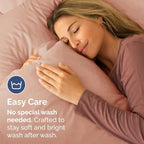 King Pillow Cases Set of 2 - Ultra Soft Hotel Quality Pillowcase Covers - Luxury Comfy Cozy Bedding for Women, Men, Kids & Teens - Machine Washable Pillow Protectors - 2 Pieces Set - King Size Mauve