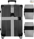 Luggage Straps for Suitcases TSA Approved-2 Pack Bright Personalized Luggage Belt Strap for Suitcase/Carry On Bag Luggage Accessories for Travel (Grey)