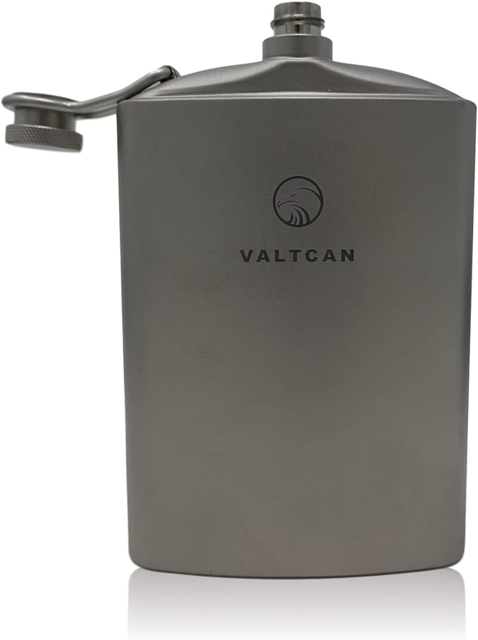 Valtcan Titanium Hip Flask Canteen Military Design 260ml 8.8 oz Capacity