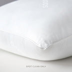 Saatva Down Alternative Pillow - Hypoallergenic Pillow with Plush & Airy Feel - Breathable Organic Cotton Cover - Lofty Microdenier Down Alternative - Queen (28"x16"), 1 Pack