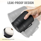 17oz Soup Thermo for Hot Food Kids Insulated Vacuum Food Jar with Stainless Steel Spoon Wide Mouth Thermo Leakproof Lunch Food Container Kids Hot Lunch Box (Black)