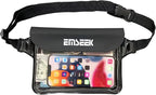 Waterproof Waist Pouch Dry Belt Bag Fanny Pack Keep Your Key Fob Wallet Kindle Phone Dry Perfect For Swim Surf Snorkel(Black)