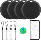 [Apple MFi Certified] LBPRT Air Tracker Tag 4 Pack, Smart Bluetooth Item Finder Work with Apple Find My (iOS Only, Android not Supported), Key Locator for Luggage Suitcase, Wallet. Replaceable Battery