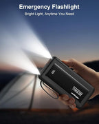 Portable Charger with Built in Cables, Slim 10000mAh Fast Charging 22.5W Power Bank USB C LED Display Battery Pack 6 Outputs & 2 Inputs for iPhone Samsung Pixel LG Moto iPad