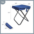 Camping Stool, Portable Folding Stool, Aluminum Ultralight Backpacking Stool Suitable for Outdoor Gardening and Beach Hiking Fishing (Blue, 13.5 High)