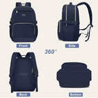 Focdod Laptop Backpack for Women Bookbag: 15.6 inch Work Backpacks with Pouch Pocket for Large Capacity Cup & USB Charger College Book Bag Travel Business Nurse Teacher Bookbags Anti-theft Back Pack