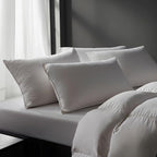 Globon Luxury Down Pillow Queen Size, Firm Hotel Collection Bed Pillow with 100% Cotton Cover, Down Surrounded Feather Pillow, 20x30 Inches (1 Pack)