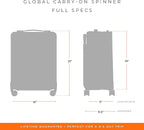 Briggs & Riley 21" Global Carry On Expandable Spinner - Luggage for International Travel, Suitcases with Wheels, Softside Rolling Bag for Men & Women, Self-Repairing Zipper- Baseline Collection, Olive