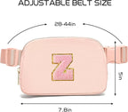 Gitus 6 7 8 9 10 Year Old Girl Gifts Belt Bag Fanny Pack Crossbody Bags with Initial Letter Patch Things for Teen Girls Easter Gifts for Girls Travel Essentials（Coral Pink-Z）