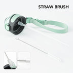 Enerbone 24 oz Insulated Water Bottle, Stainless Steel Bottle with Carrying Strap, Double-Wall Vacuum Insulation Design, Leakproof Sports Bottle with Straw, Keep Drinks Cold or Hot for Hours