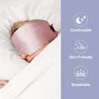 Mulberry Silk Sleep Mask for Side and Back Sleepers, Blackout Eye Mask for Sleeping for Women Men with Adjustable Band, Comfortable Soft Pressureless Eye Cover for Sleeping in Large Size